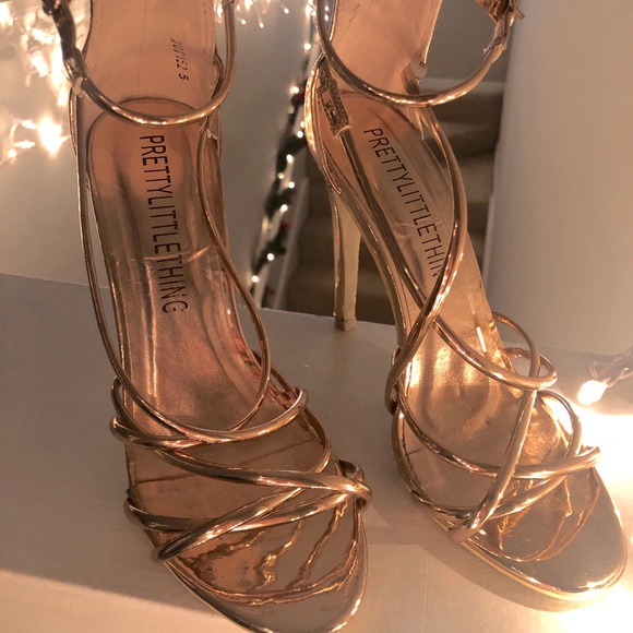 Rose gold strappy heels 😍 - Picture 1 of 5